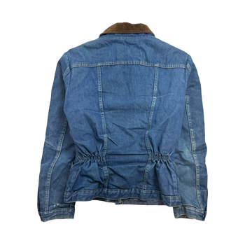 (S) Vintage 90s Three Bars Sherpa Lined Denim Jacket