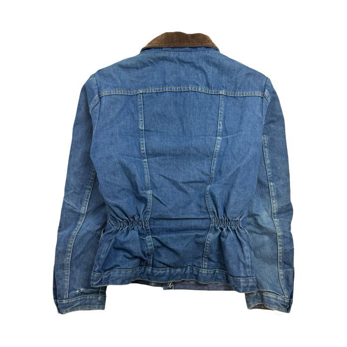 (S) Vintage 90s Three Bars Sherpa Lined Denim Jacket | Vitnage Clothing Store Canada