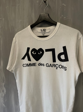 Commes Des Garcon PLAY Heart Shirt White (USED)