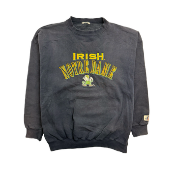 (M) Vintage Irish Notre Dame Sweatshirt Navy