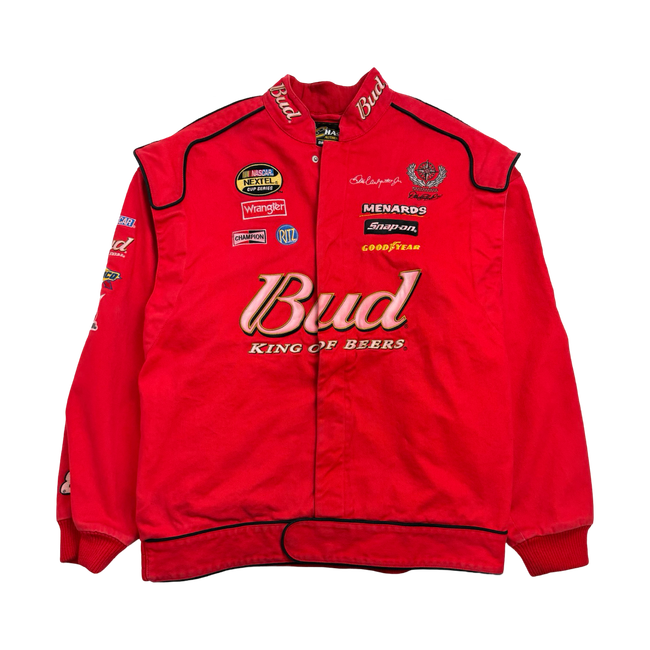 (XXL) Vintage Bud King Of Beers Racing Jacket Red