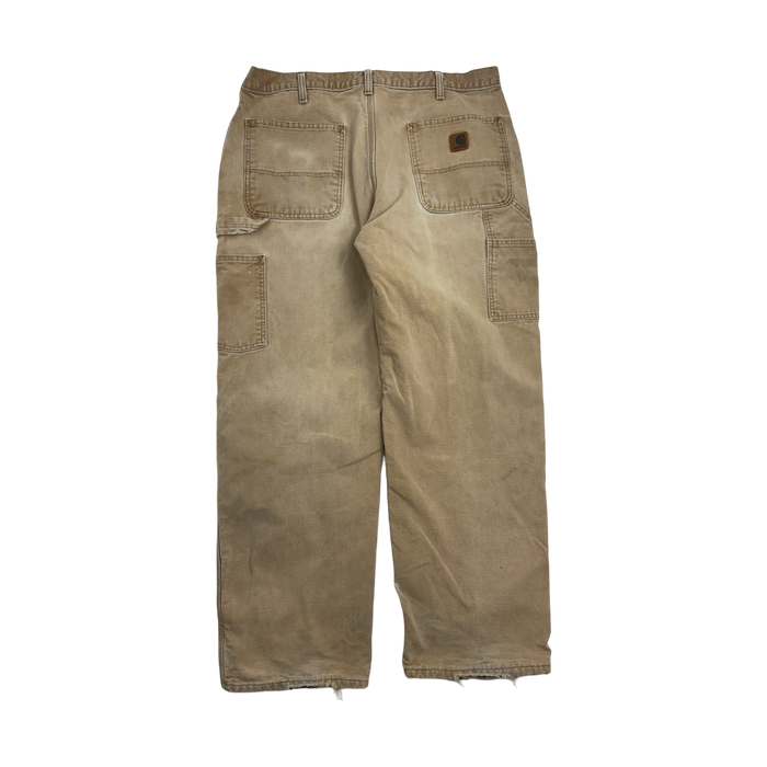 Vintage Carhartt Carpenter Lined Pants Beige | Vitnage Clothing Store Canada