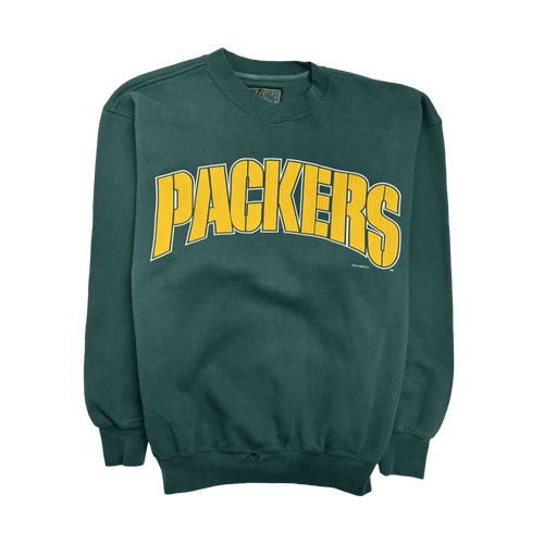 (M) Vintage '96 Green Bay Packers Spellout Sweatshirt Green | Vintage Clothing Store Canada