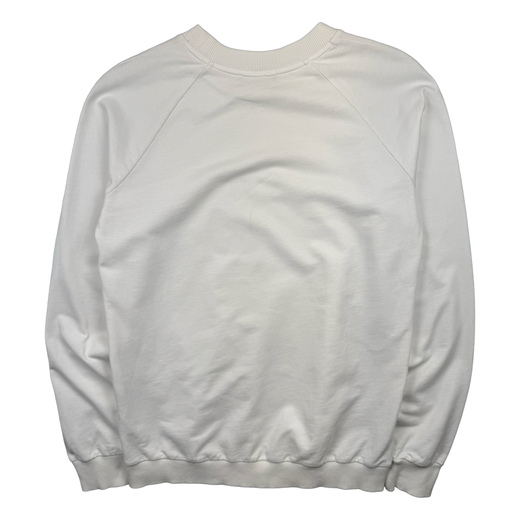 Balmain Gold Logo Sweatshirt White