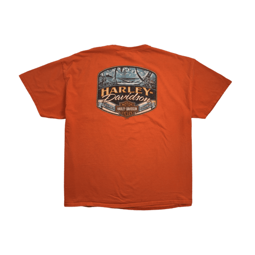 (XXXL) Harley Davidson Bahamas Tee Orange | Vintage Clothing Store Canada