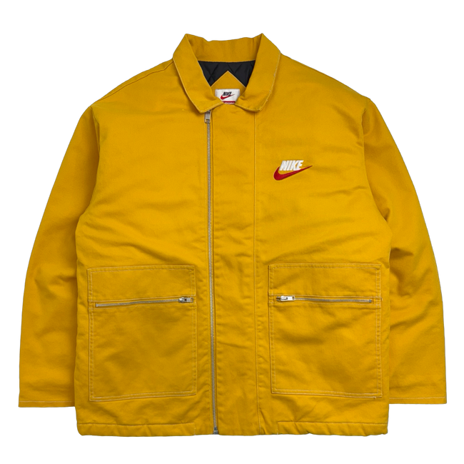 Supreme Nike Double Zip Quilted Work Jacket Mustard Yellow (USED)