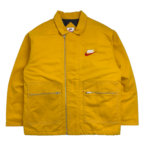 Supreme Nike Double Zip Quilted Work Jacket Mustard Yellow (USED) | Vintage Clothing Store Canada