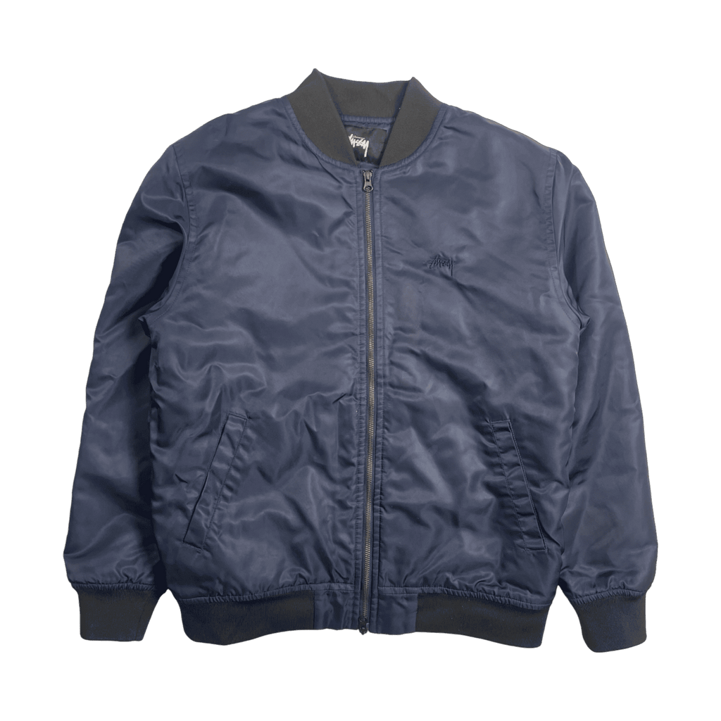 Stussy Satin Bomber Navy (USED)
