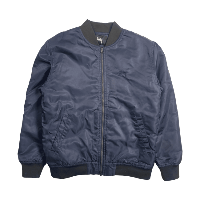 Stussy Satin Bomber Navy (USED)