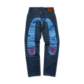 Vintage Evisu Lot 2000 No. 2 Blue Daicock Denim Pants