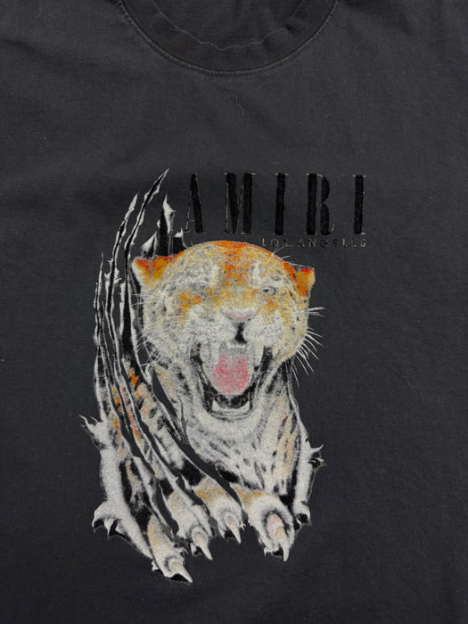 Amiri Tiger Head Logo Tee Black (USED) | Vitnage Clothing Store Canada