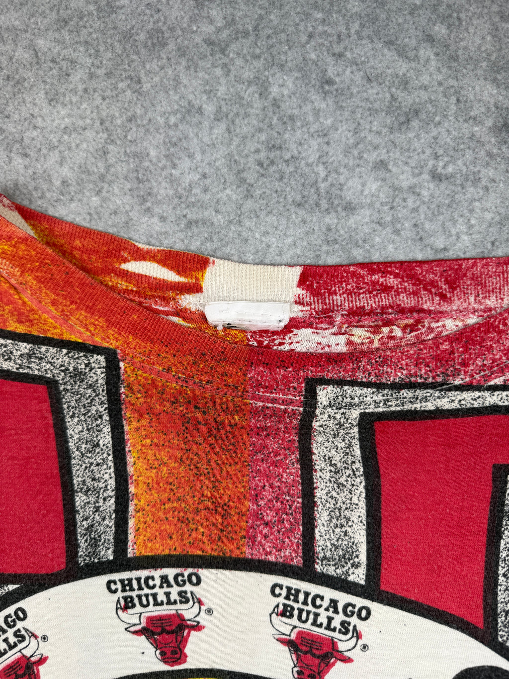 Vintage 90's Chicago Bulls AOP Tee Red