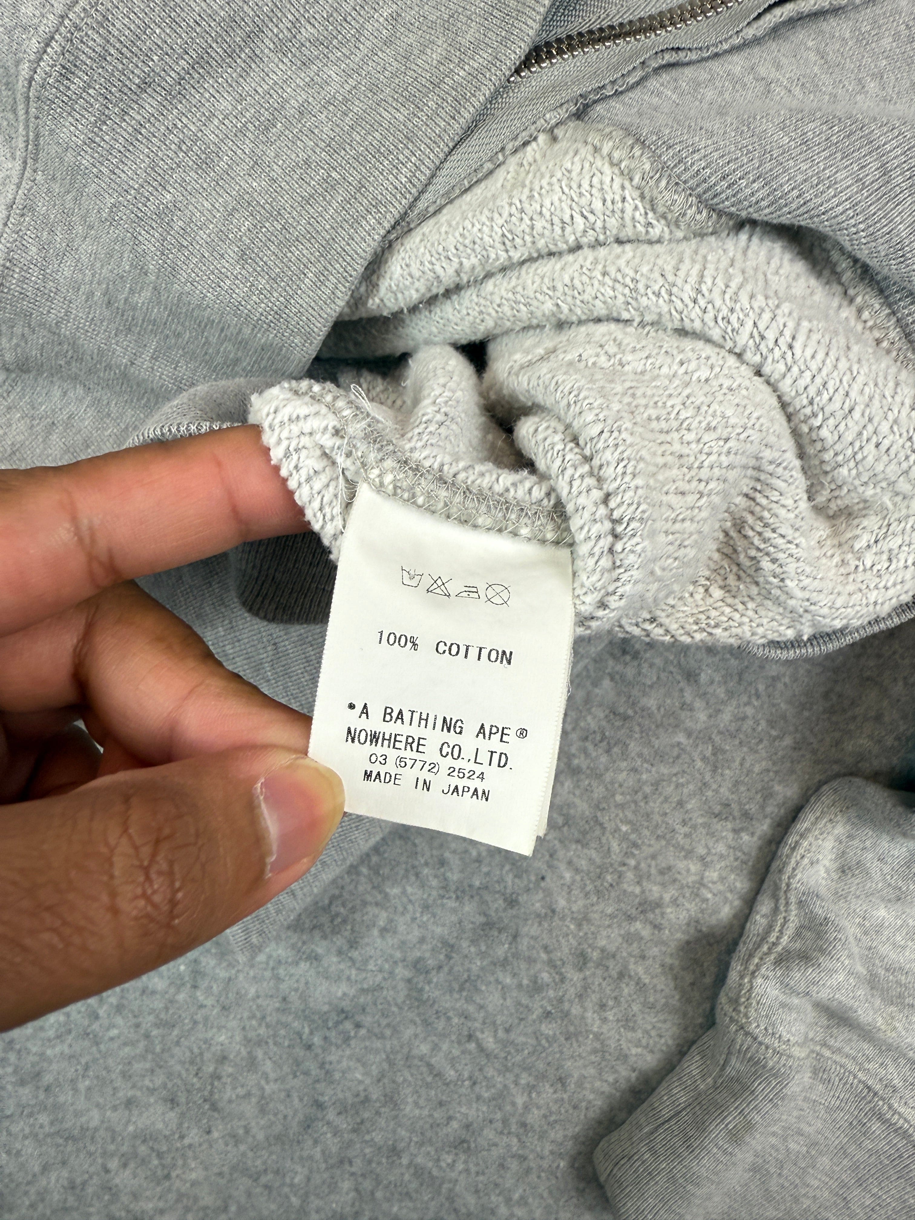 BAPE x Kaws Target Logo Full Zip Up Hoodie Grey (USED)