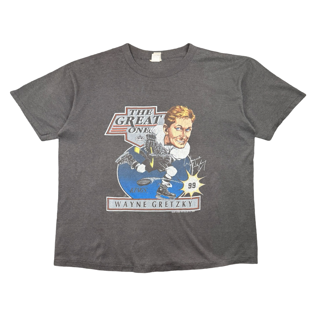 Vintage Wayne Gretzky LA Kings The Great One Tee Dark Grey