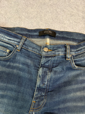 Amiri Ripped Ribbed Denim Jeans (USED)