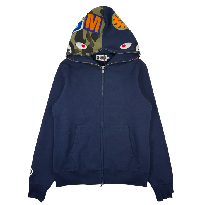 BAPE Shark Full Zip Hoodie Navy | Vitnage Clothing Store Canada