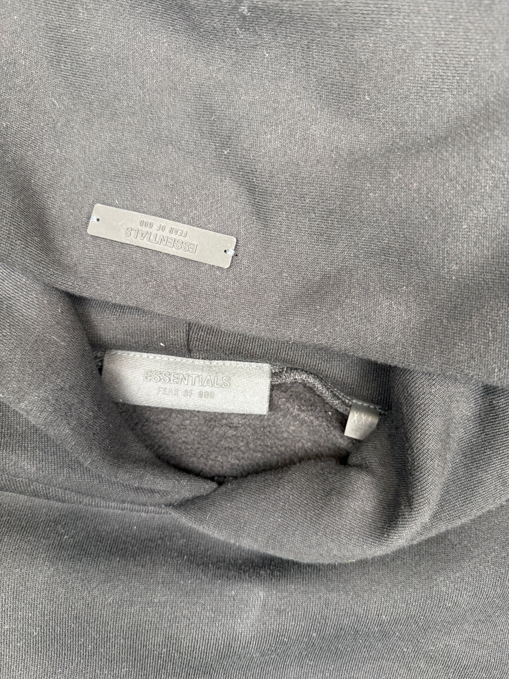 Fear Of God Essentials Logo Hoodie Black (USED)