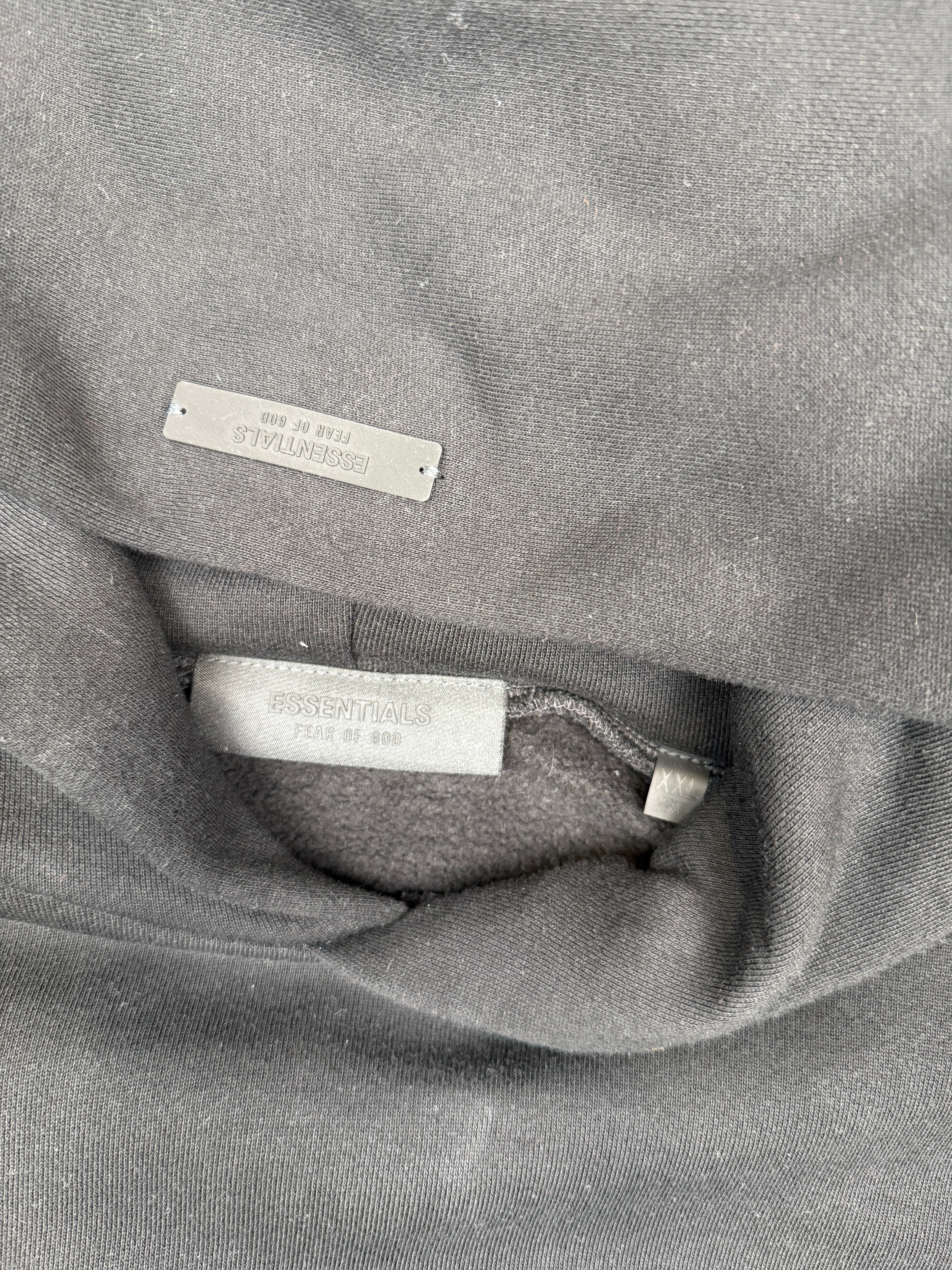 Fear Of God Essentials Logo Hoodie Black (USED)