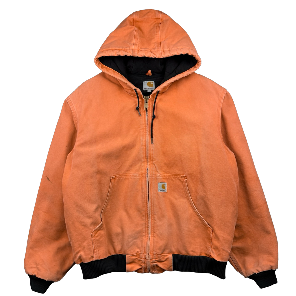 Vintage Carhartt Active Hooded Jacket Orange