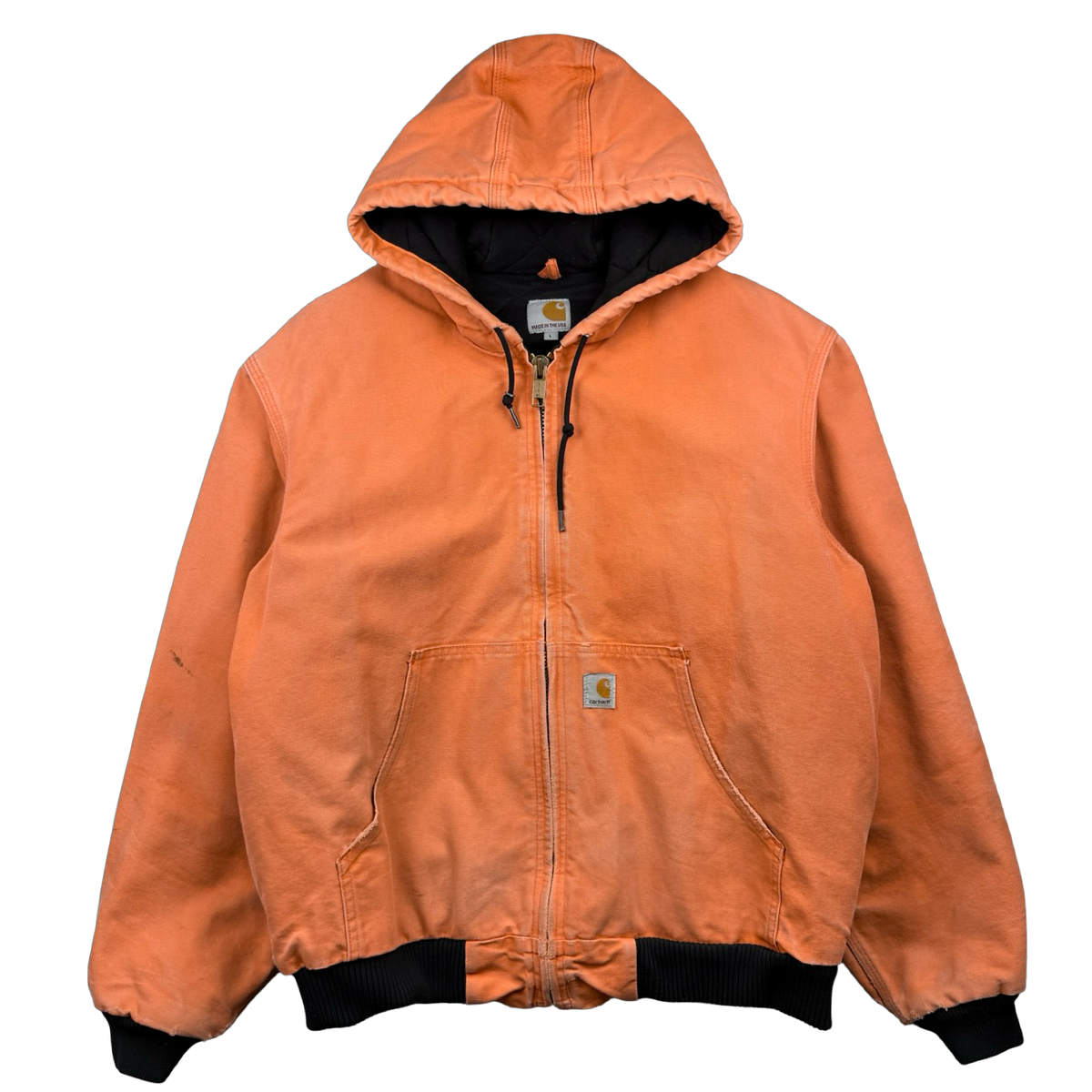 Vintage Carhartt Active Hooded Jacket Orange