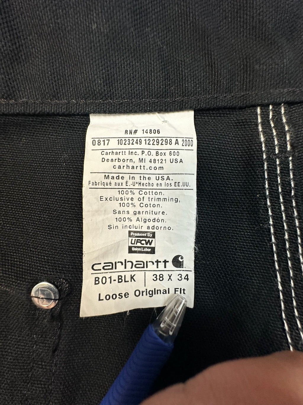 Carhartt Double-Knee Carpenter Pants Black