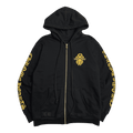 Chrome Hearts Dagger Logo Thermal Zip Up Sweater Black/Yellow