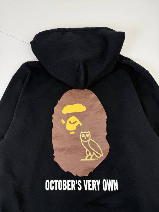 BAPE x OVO Pullover Hoodie Black (USED) | Vitnage Clothing Store Canada