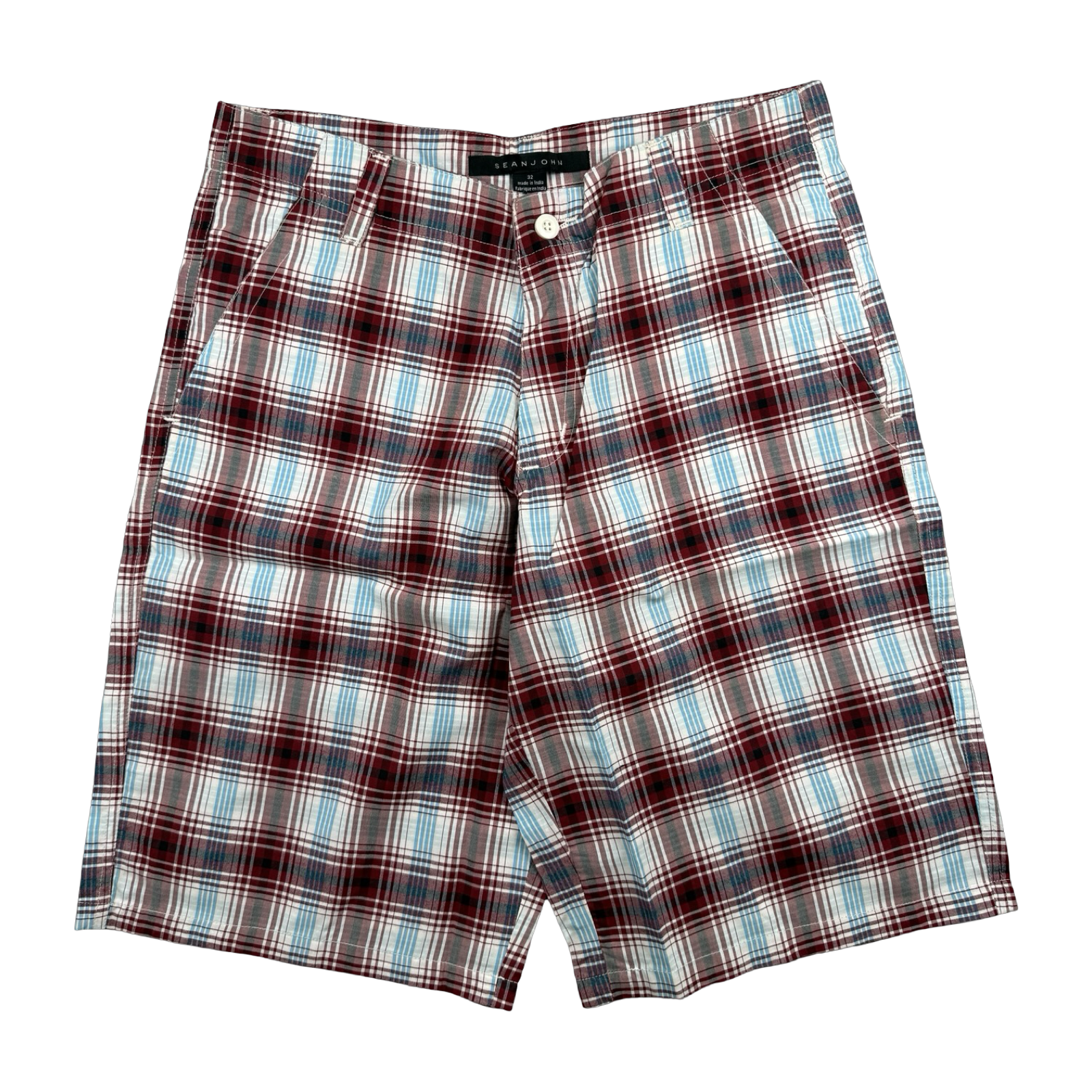Vintage Y2K Sean John Plaid Shorts Red