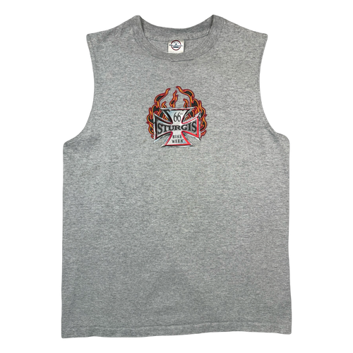 Vintage Sturgis 66th Bike Week Tank Top Tee Grey | Vintage Clothing Store Canada