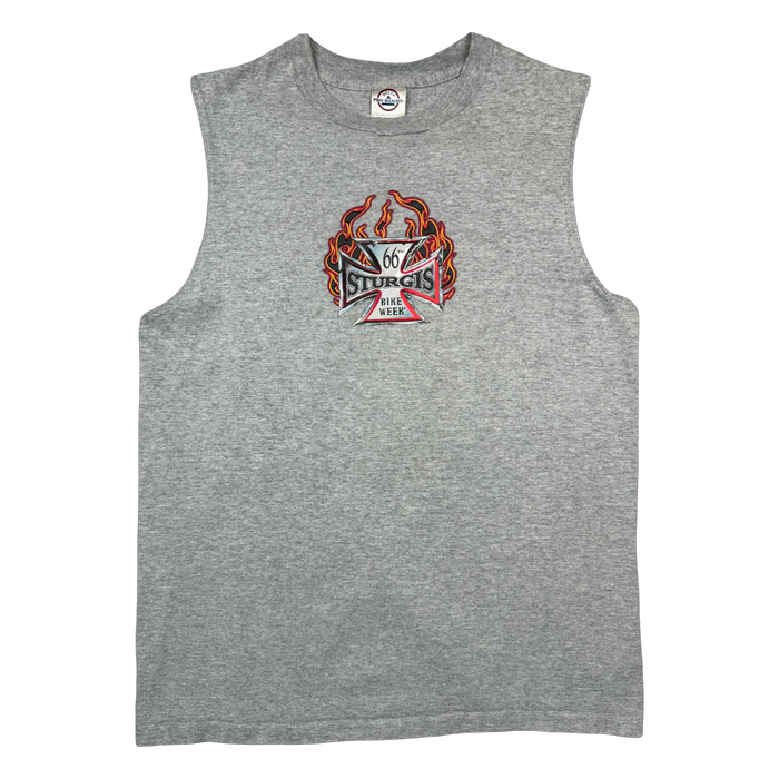 Vintage Sturgis 66th Bike Week Tank Top Tee Grey | Vitnage Clothing Store Canada