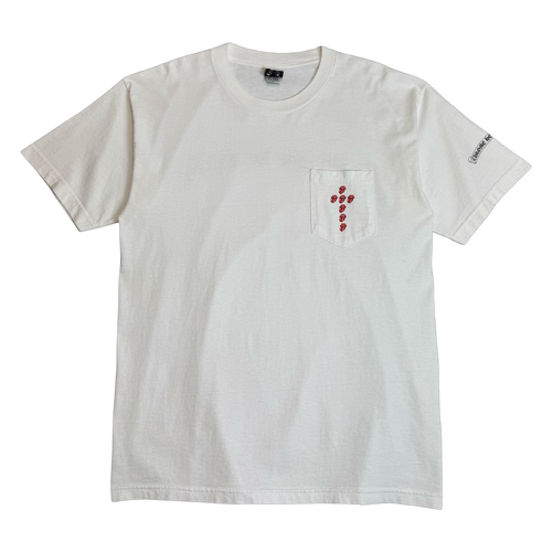 Vintage Chrome Hearts Rolling Stones Scroll Tee White | Vintage Clothing Store Canada