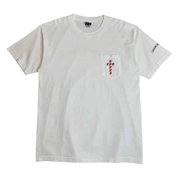Vintage Chrome Hearts Rolling Stones Scroll Tee White | Vitnage Clothing Store Canada