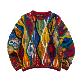 Vintage Tundra 3D Textured Knit Sweater Multi