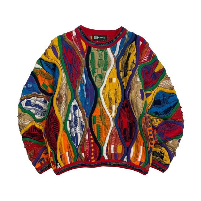 Vintage Tundra 3D Textured Knit Sweater Multi