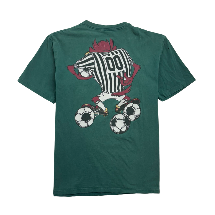 Vintage '94 Tazmania Devil Soccer Tee Green | Vitnage Clothing Store Canada