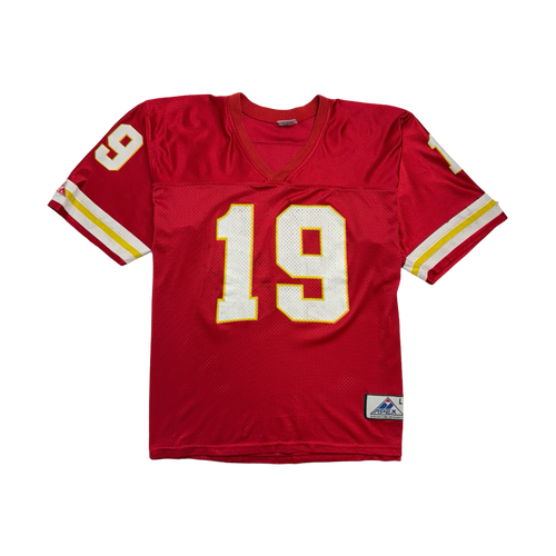 Vintage 90s Apex Joe Montana San Francisco 49ers Football Jersey Red | Vintage Clothing Store Canada