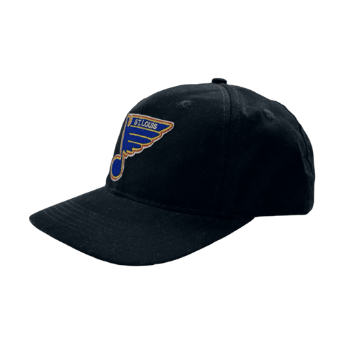 Vintage St. Louis Blues Strapback Hat Black | Vintage Clothing Store Canada