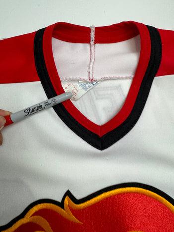 (XXL) Vintage Calgary Flames Fleury Jersey White