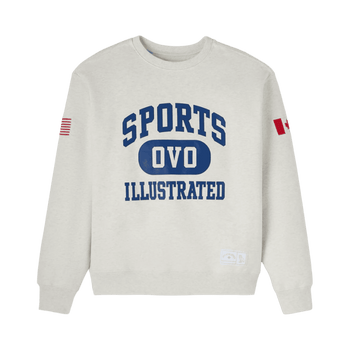 OVO Sports Illustrated Gym Crewneck Heather Grey