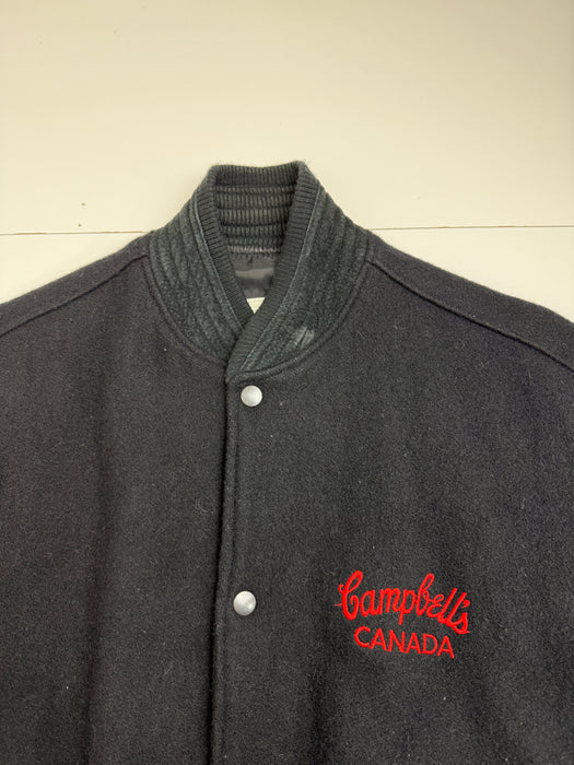 Vintage 1990s Campbell Soup Canada Promo Jacket Black | Vitnage Clothing Store Canada