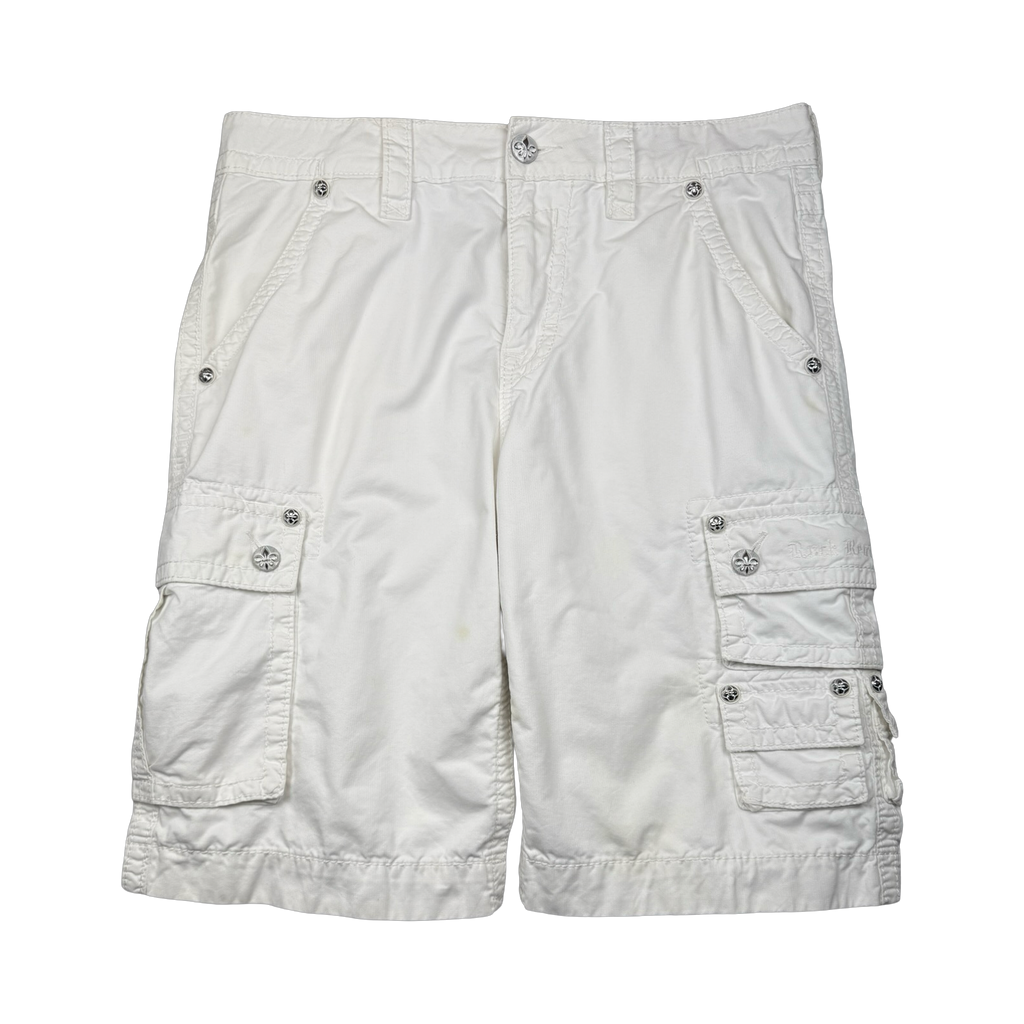 Rock Revival Cargo Shorts White