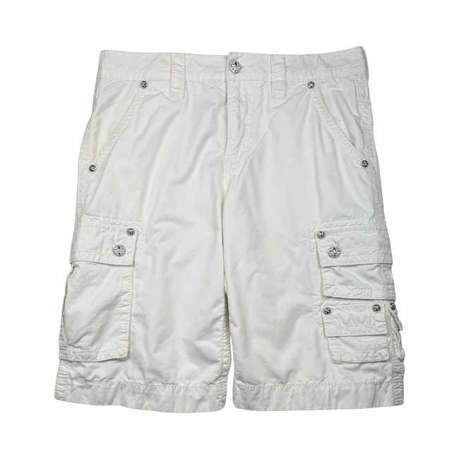 Rock Revival Cargo Shorts White