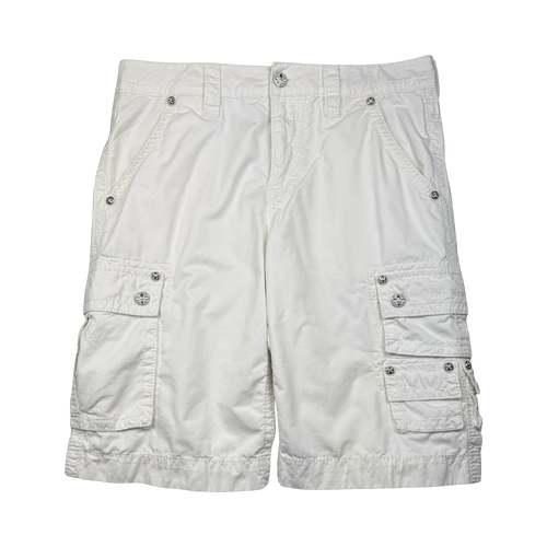 Rock Revival Cargo Shorts White | Vintage Clothing Store Canada