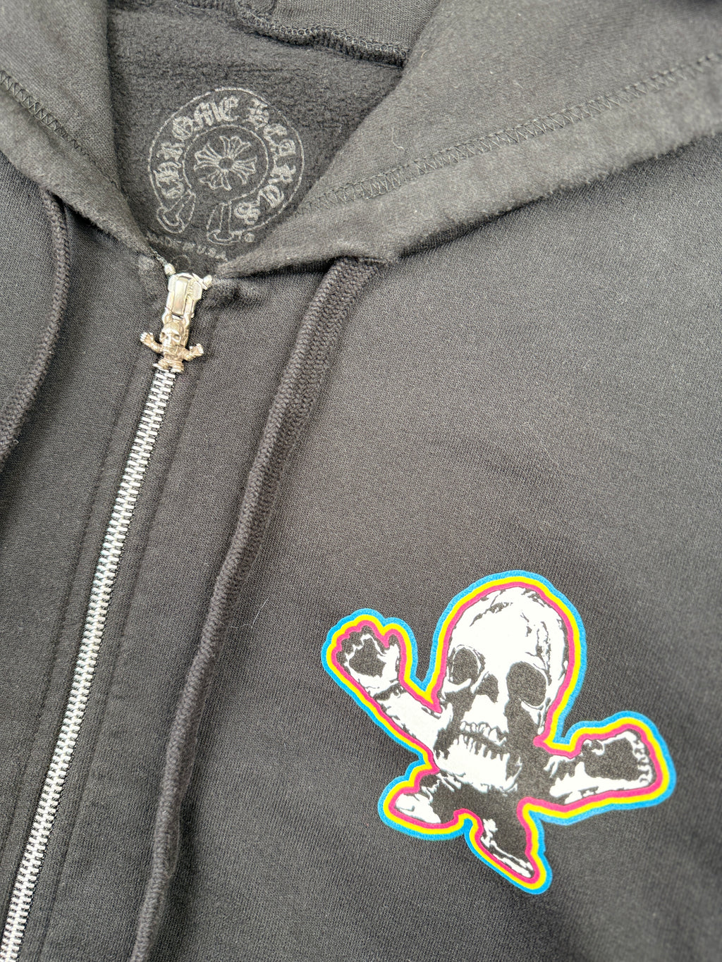 Chrome Hearts Foti Skull Zip Up Hoodie Black