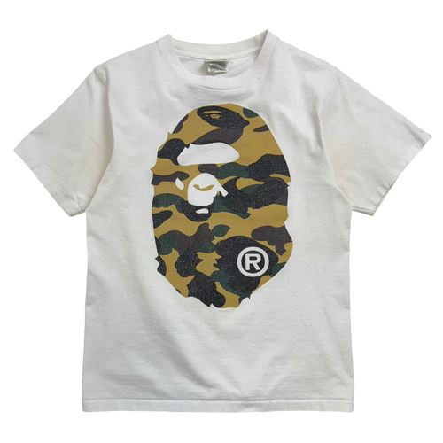 BAPE 1st Camo Big Ape Head Tee White (USED) | Vintage Clothing Store Canada