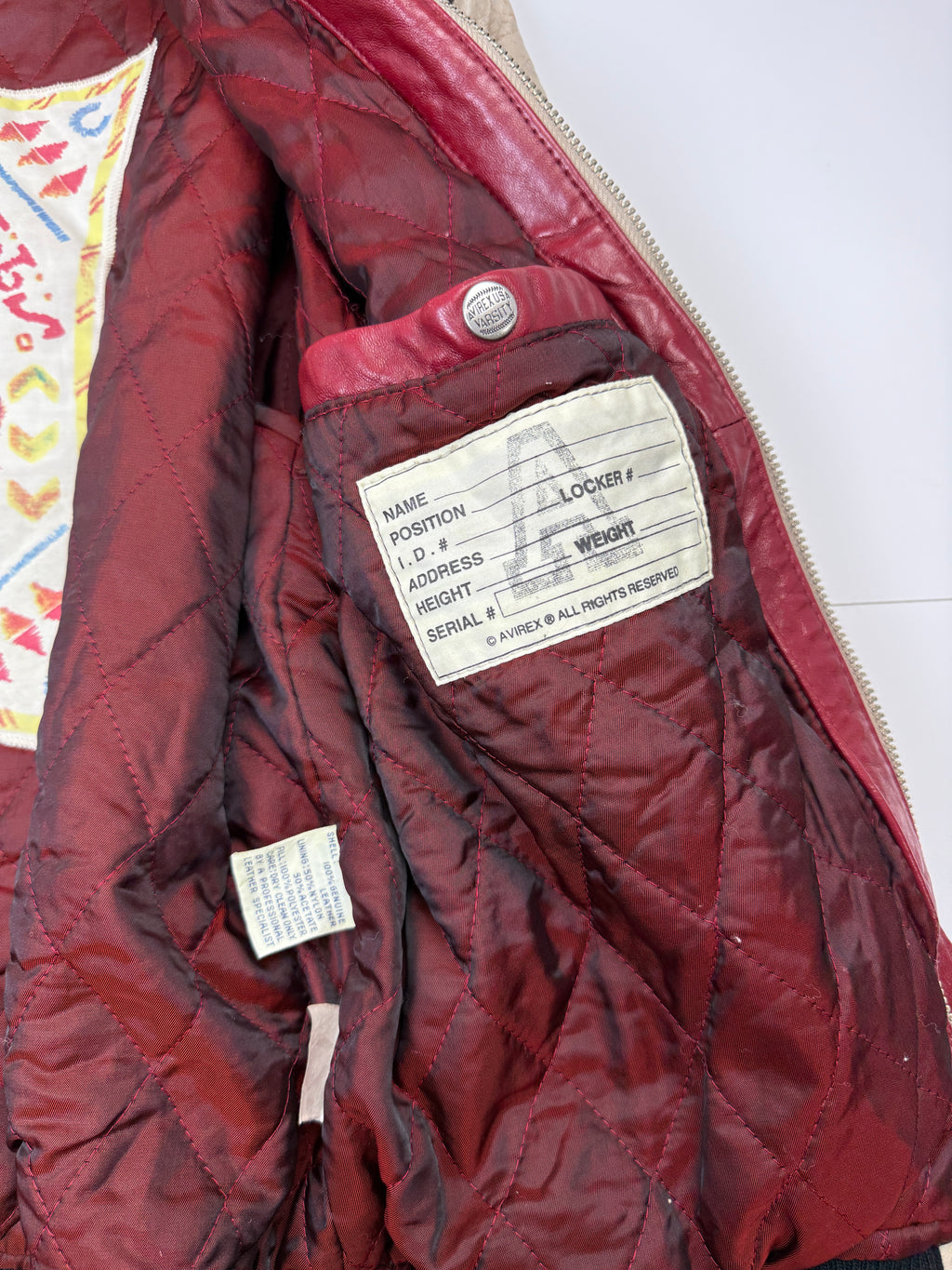 Vintage Avirex Sioux Varsity Leather Jacket