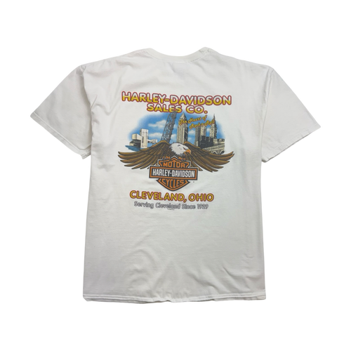 Vintage '05 Harley Davidson Cleveland Tee White | Vintage Clothing Store Canada