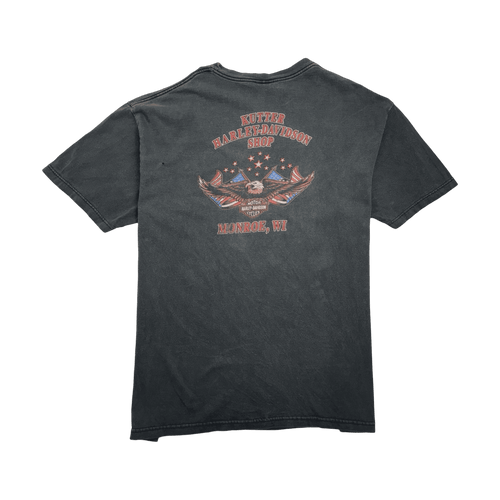 (XL) Vintage '00 Harley Davidson Kutter Monroe Black | Vintage Clothing Store Canada