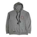 Chrome Hearts Red Horseshoe Multi Cross Zip Up Hoodie Grey