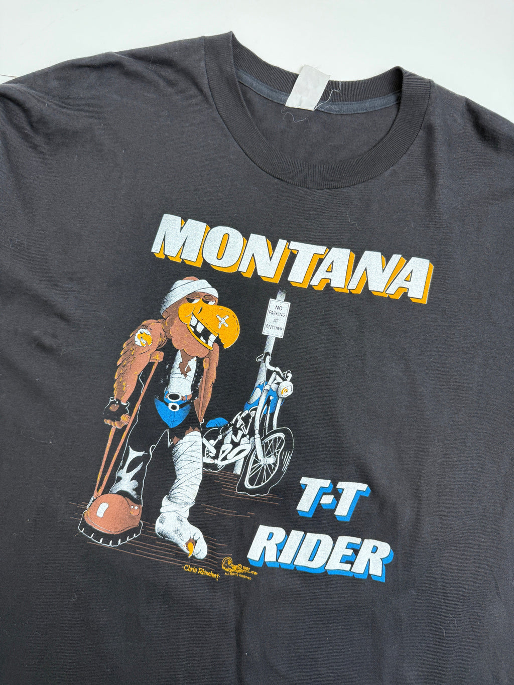 Vintage 1987 Harley Davidson Montana T-T Rider Tee Black
